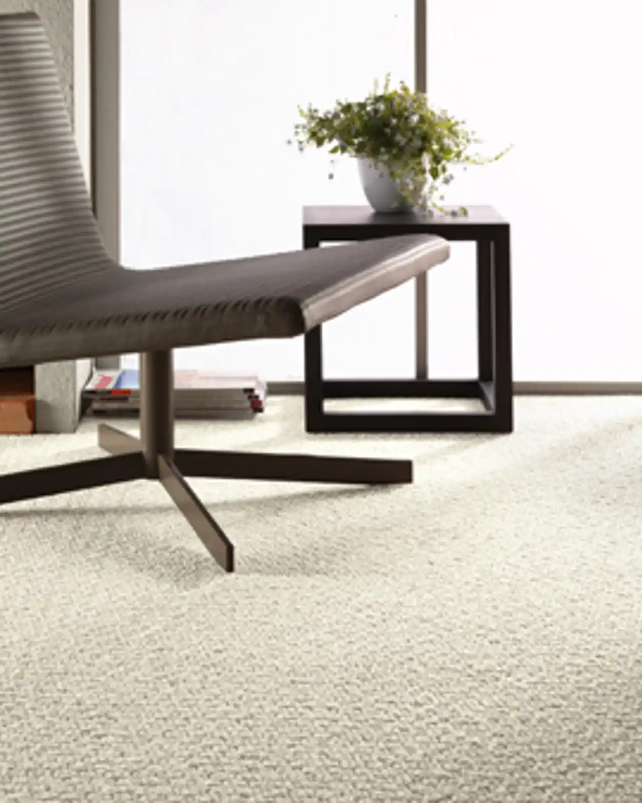 Moqueta de lana natural Berlín en una habitación acogedora